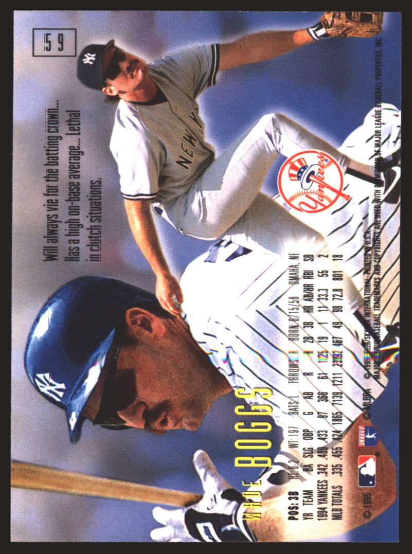 1995 Skybox Emotion #59 Wade Boggs