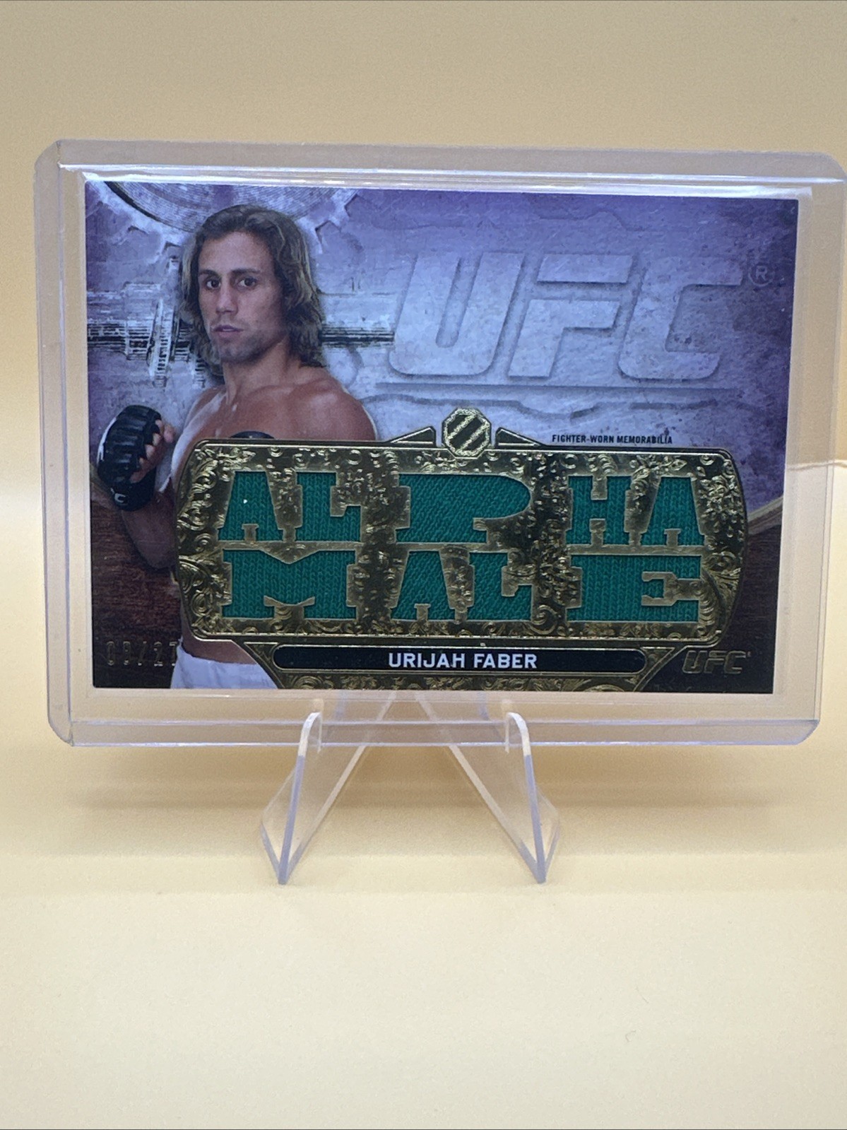2014 Topps UFC Knockout Urijah Faber #TTR-UF Triple Threads Relic 08/ Alpha Male