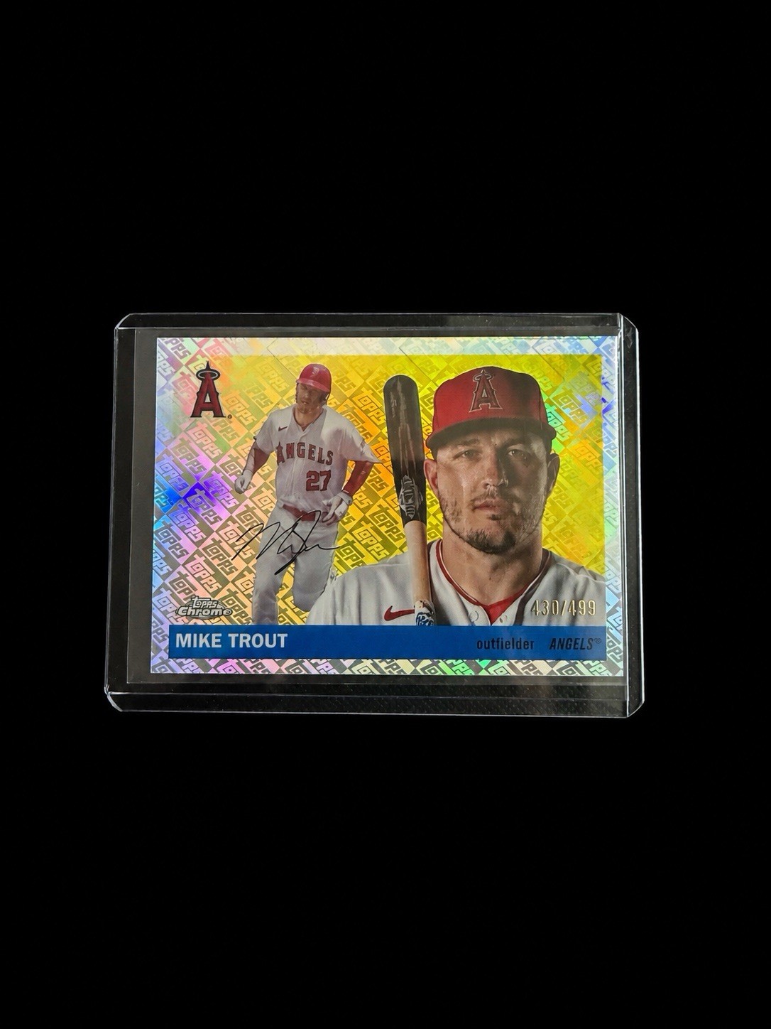 2025 Topps Chrome Platinum Mike Trout #1 Logo Refractor /499 Angels