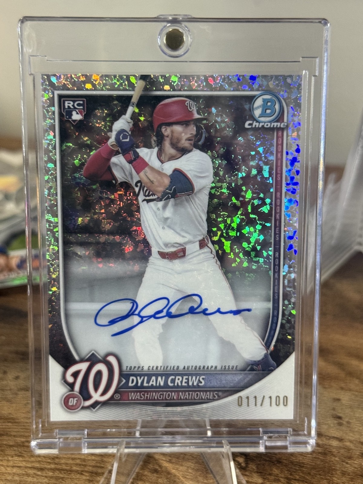 2025 Bowman – Chrome Rookie Autographs Dylan Crews #CRA-DC Mini-Diamond…