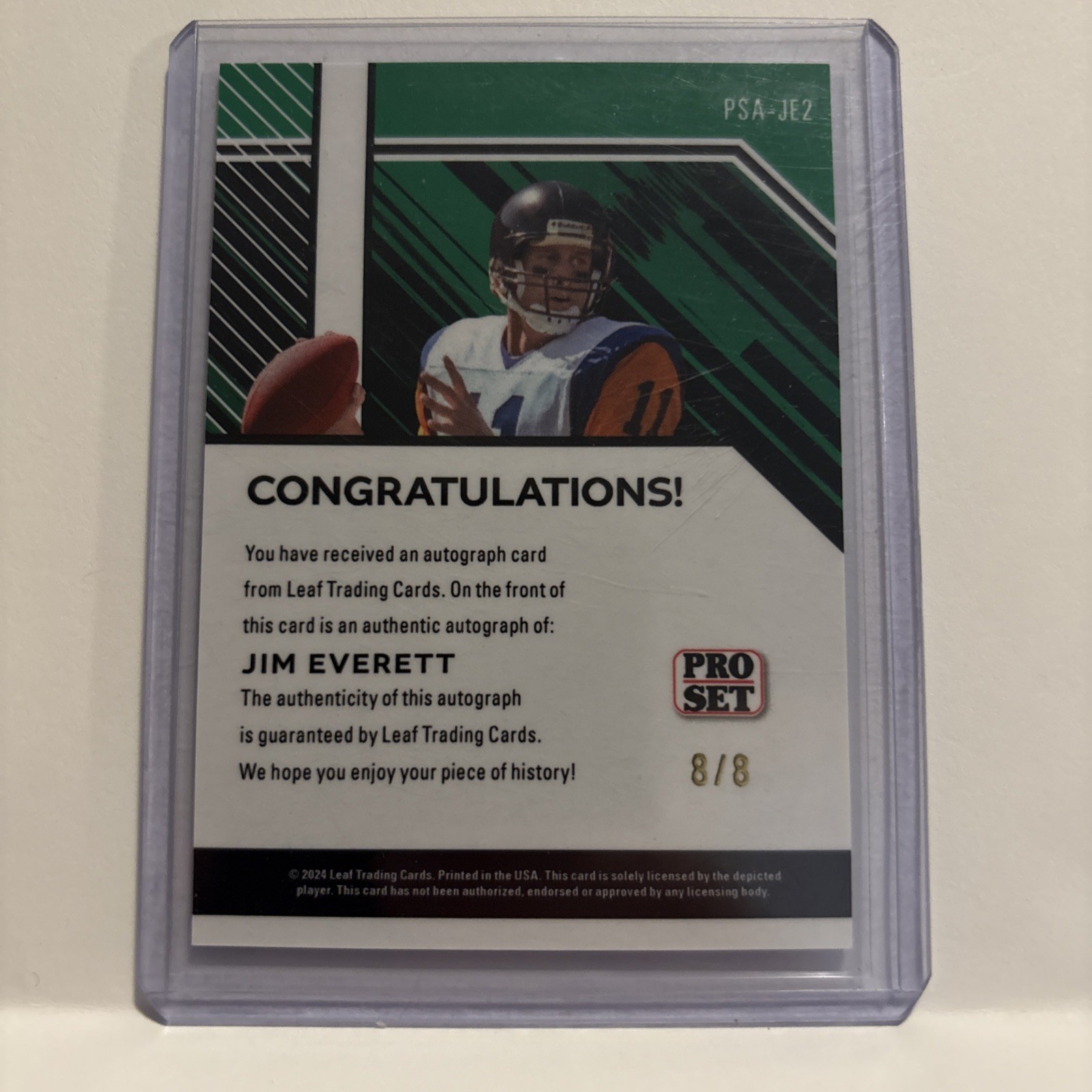 2024 Leaf Metal Collective – Pro Set Jim Everett #PSB-153 Purple Shimmer /8