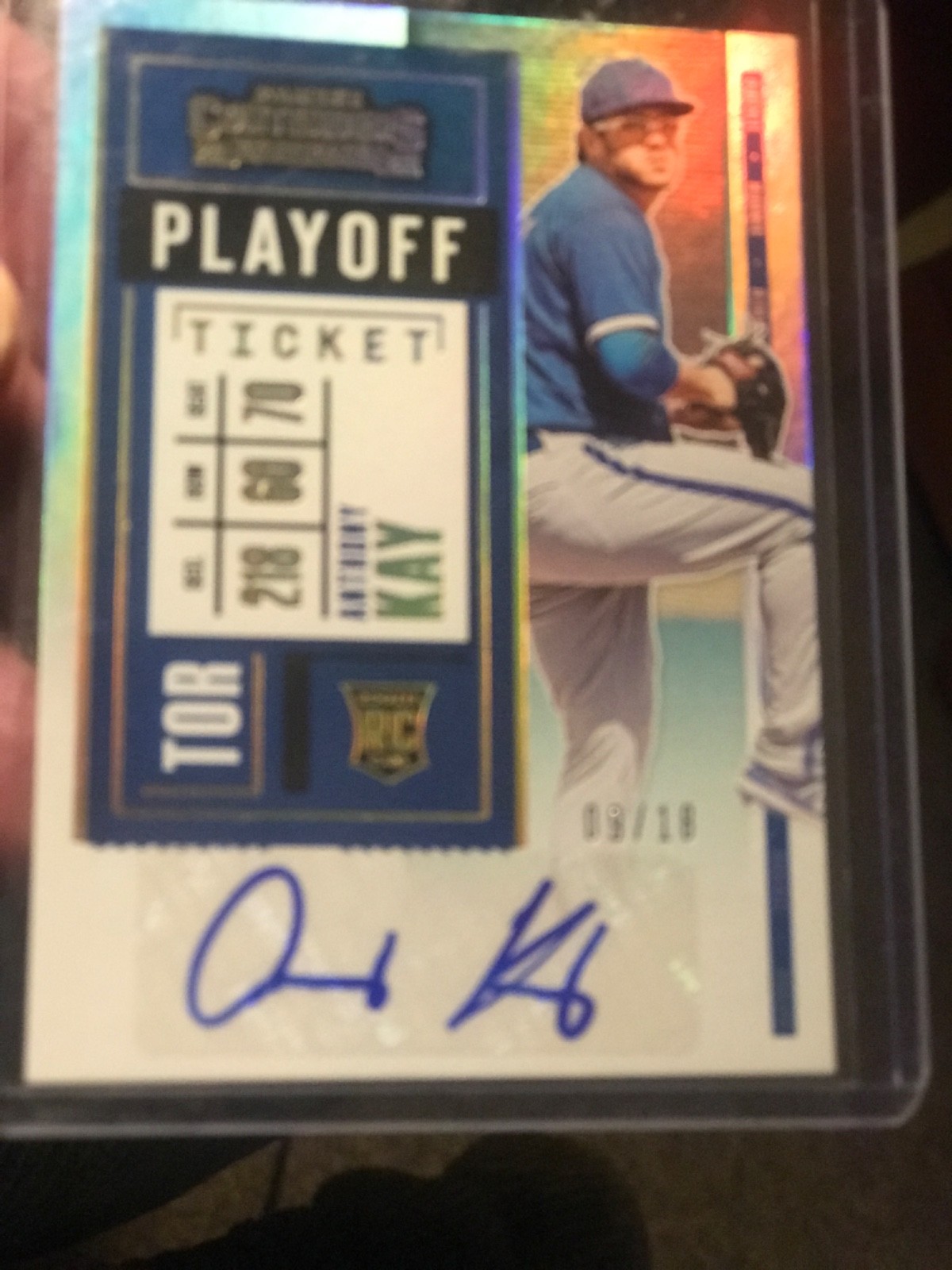2020 Panini Contenders Playoff Ticket Anthony Kay Rookie Auto #09/18 White Sox