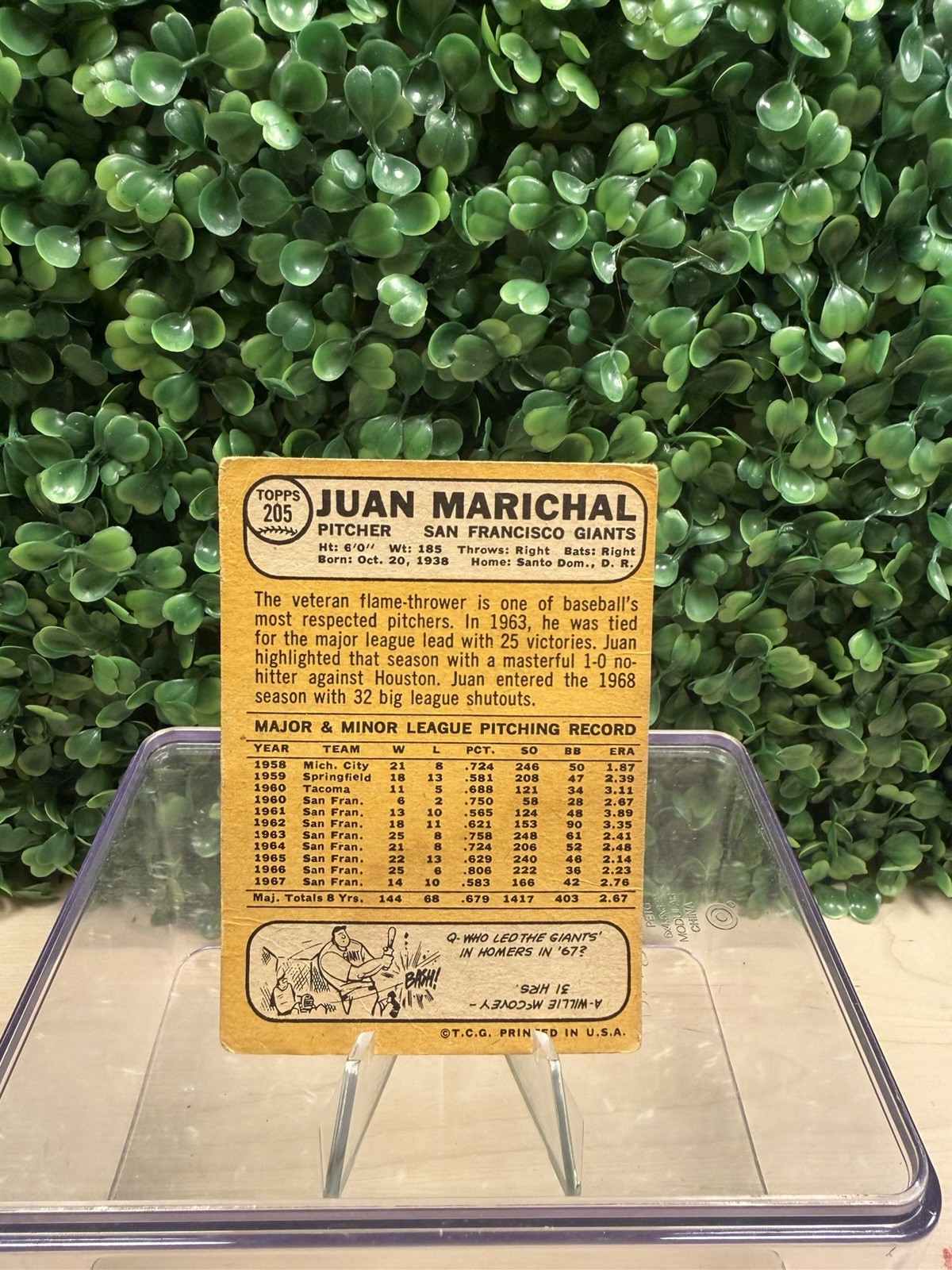 1968 Topps – Juan Marichal #205