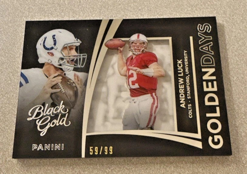 2015 Panini Black Gold – Golden Days Andrew Luck #GDA-30 White Gold /99