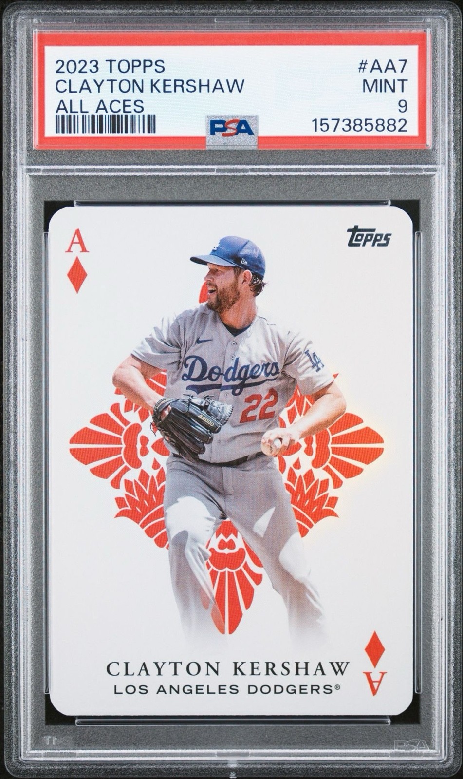 2023 Topps Series 1 – All Aces Clayton Kershaw #AA-7 PSA 9 Mint Dodgers Ace