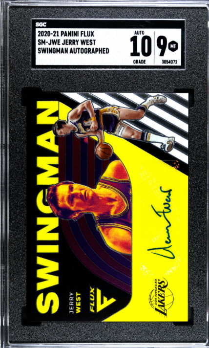 Jerry West 2020-21 Flux Swingman Auto #SM-JWE Lakers SGC 9/10 LA Lakers