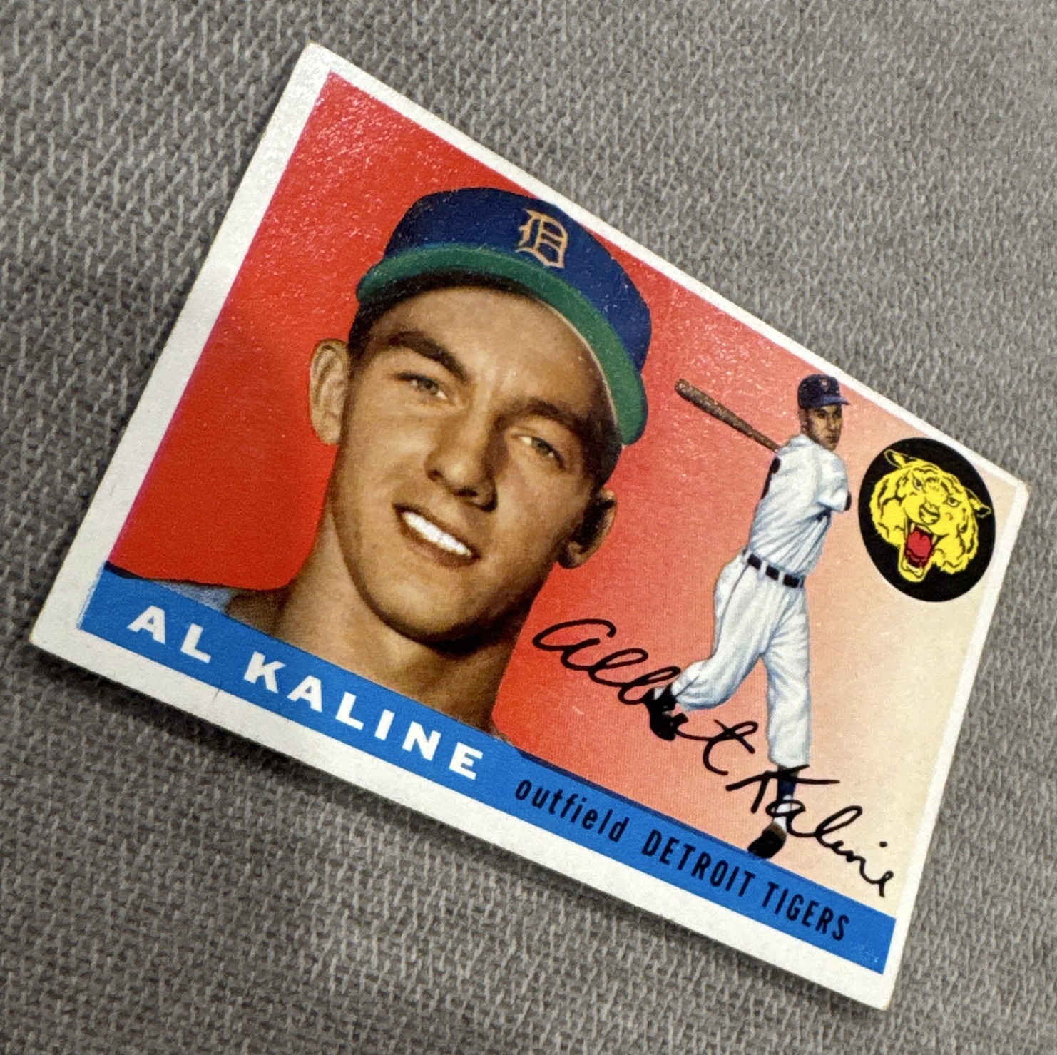 Topps 1954 Topps #4 Al Kaline Detroit Tigers True or False Auto Signed