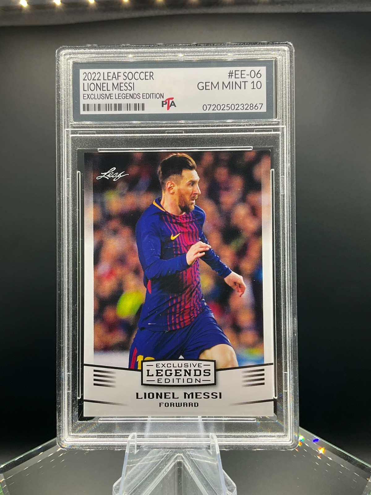 2022 Leaf Soccer Lionel Messi Exclusive Legends Edition Graded GEM MINT PTA 10🔥