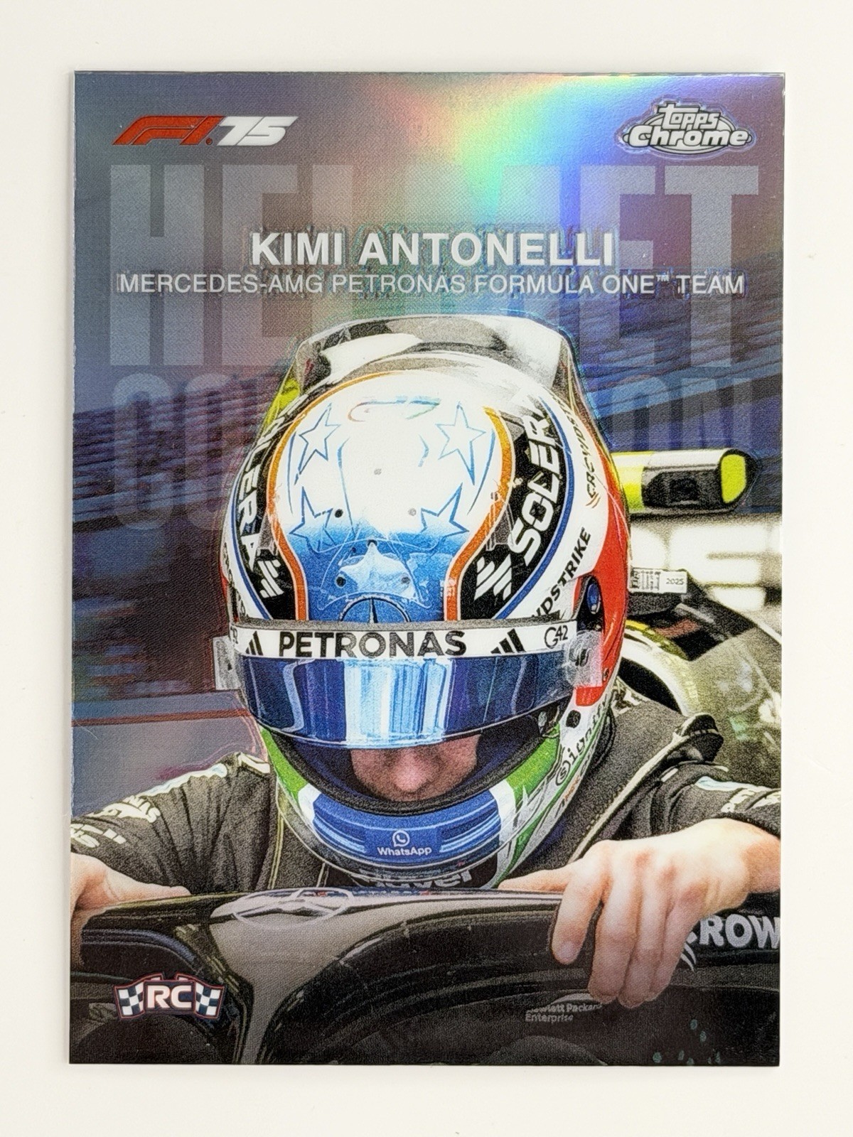 Topps Chrome Formula 1 Kimi Antonelli Mercedes-AMG Helmet Collection HC-1 RC