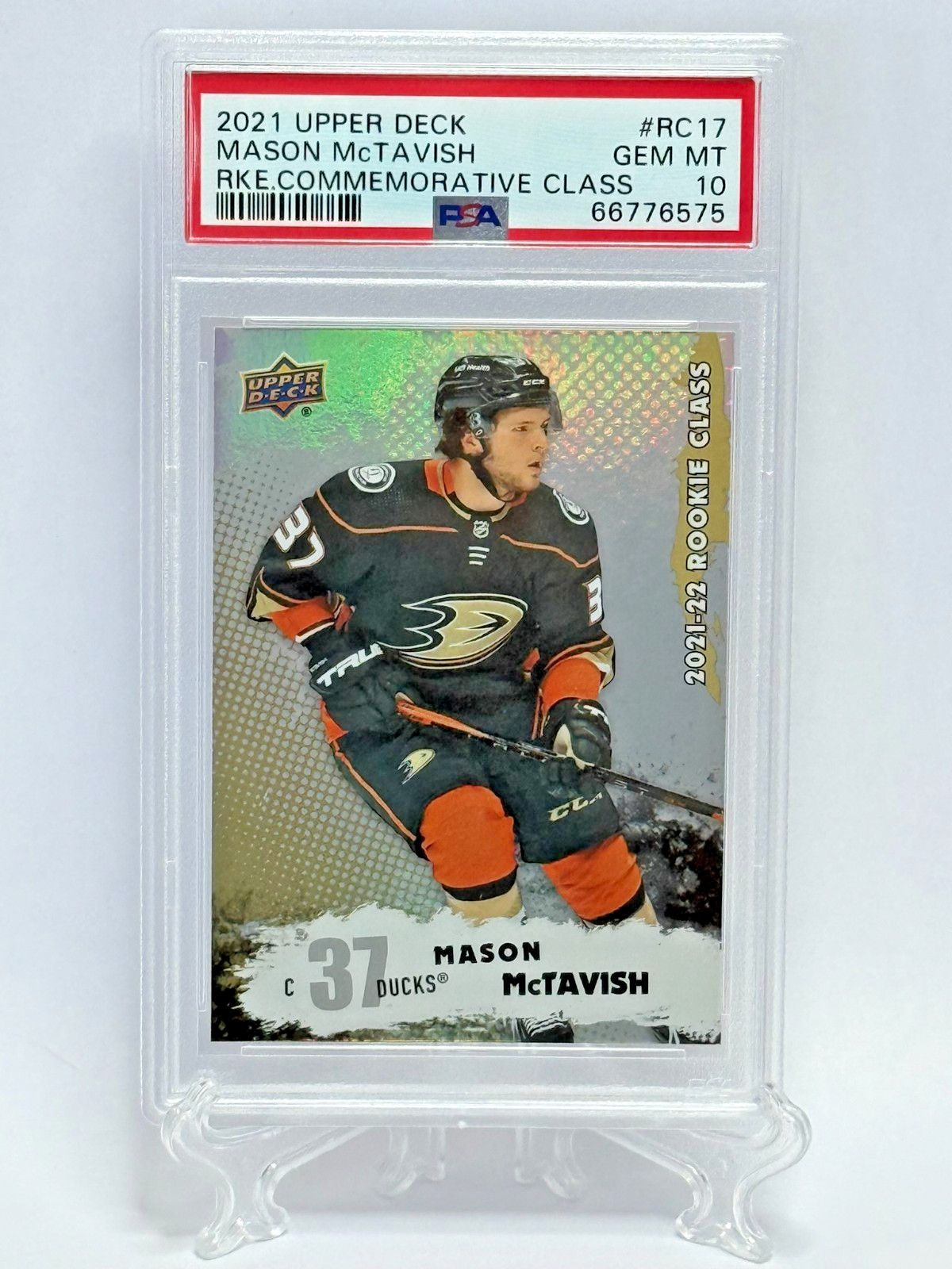 2021-2022 Upper Deck Rookie Commemorative Class Card#RC17 Mason McTavish PSA 10