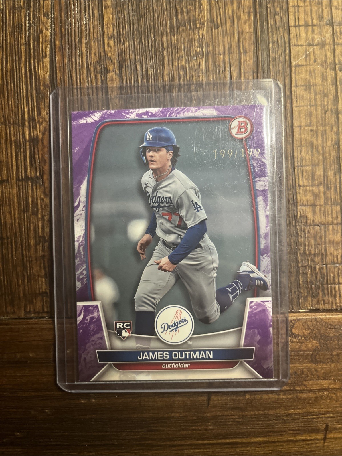 2023 Bowman James Outman #13 Purple Pattern 199/199 (RC)