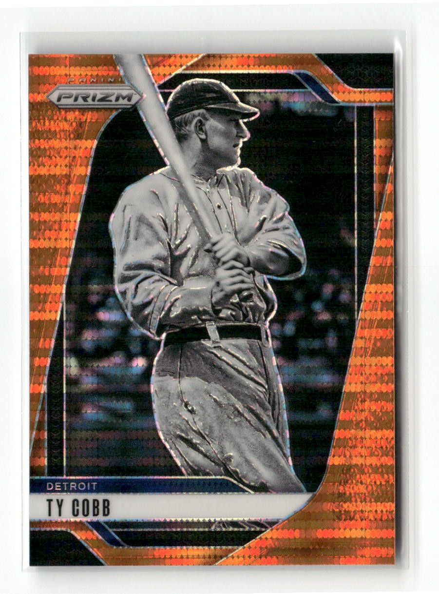 2025 Panini Prizm #191 Ty Cobb Orange Pulsar Prizms #/399