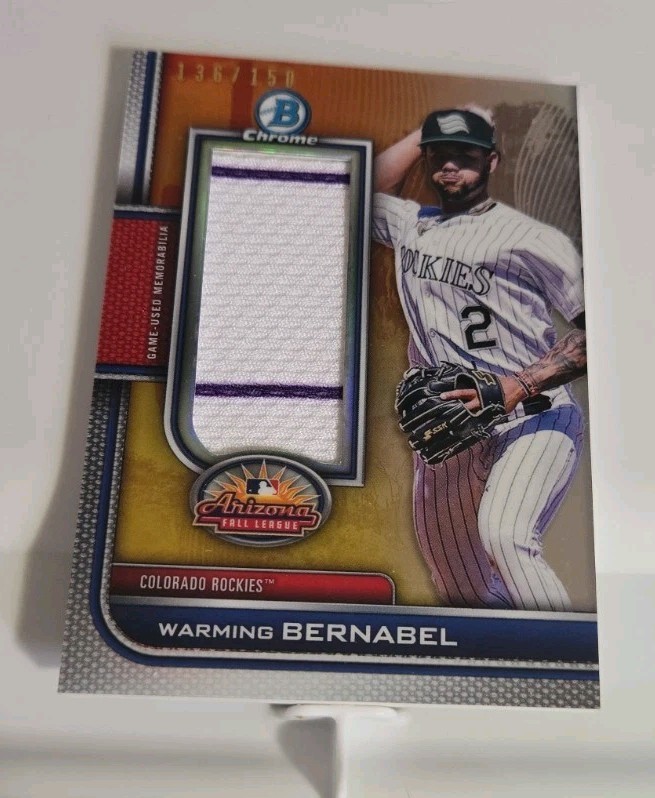 2023 Bowman Chrome Warming Bernabel AFL jersey patch relic 136/150 ROCKIES