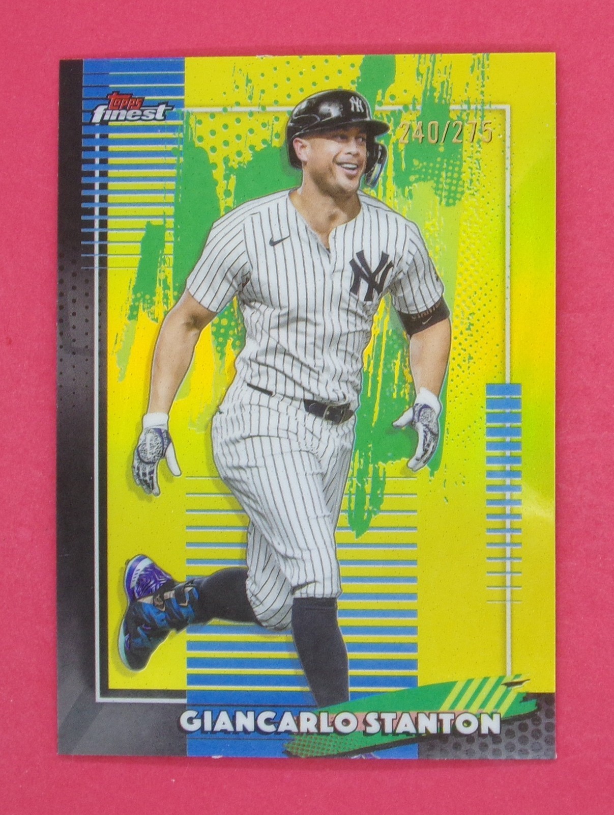 2026 Finest Giancarlo Stanton 240/275 Yellow Refractors #32 New York Yankees