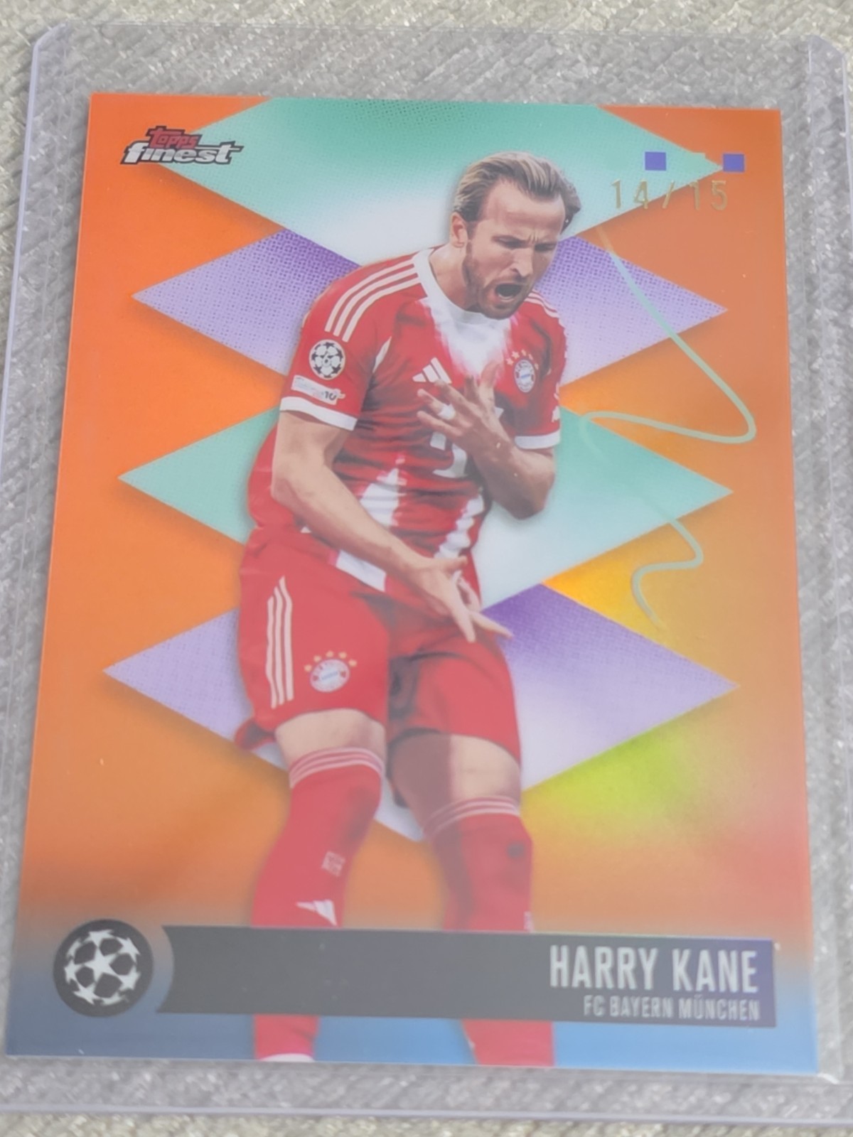 2025/26 Topps Finest UEFA C.C SSP HARRY KANE “RARE” Orange Ref. # 14/15