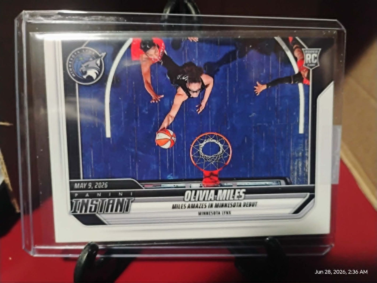 2026 Panini Instant WNBA #40 OLIVIA MILES DEBUT Rookie Minnesota Lynx PR:402