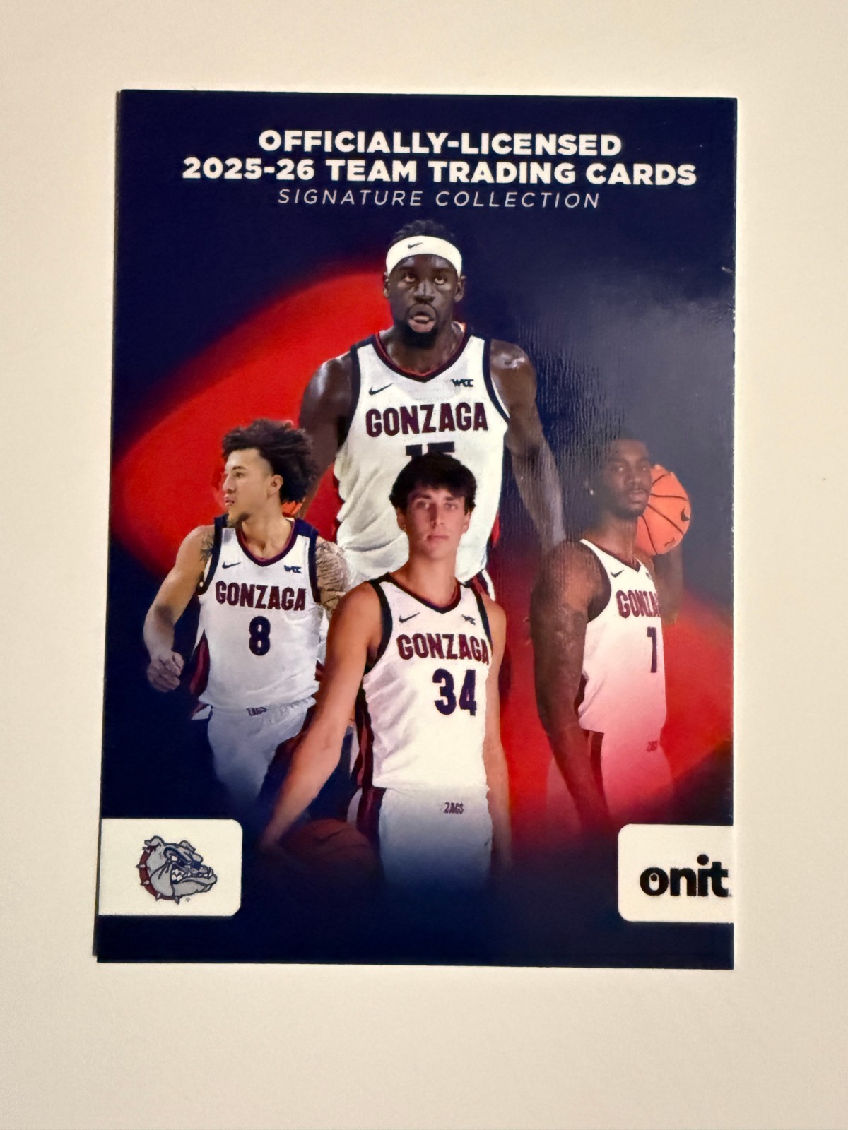2025-26 Onit GONZAGA BULLDOGS men’s basketball base and variation singles