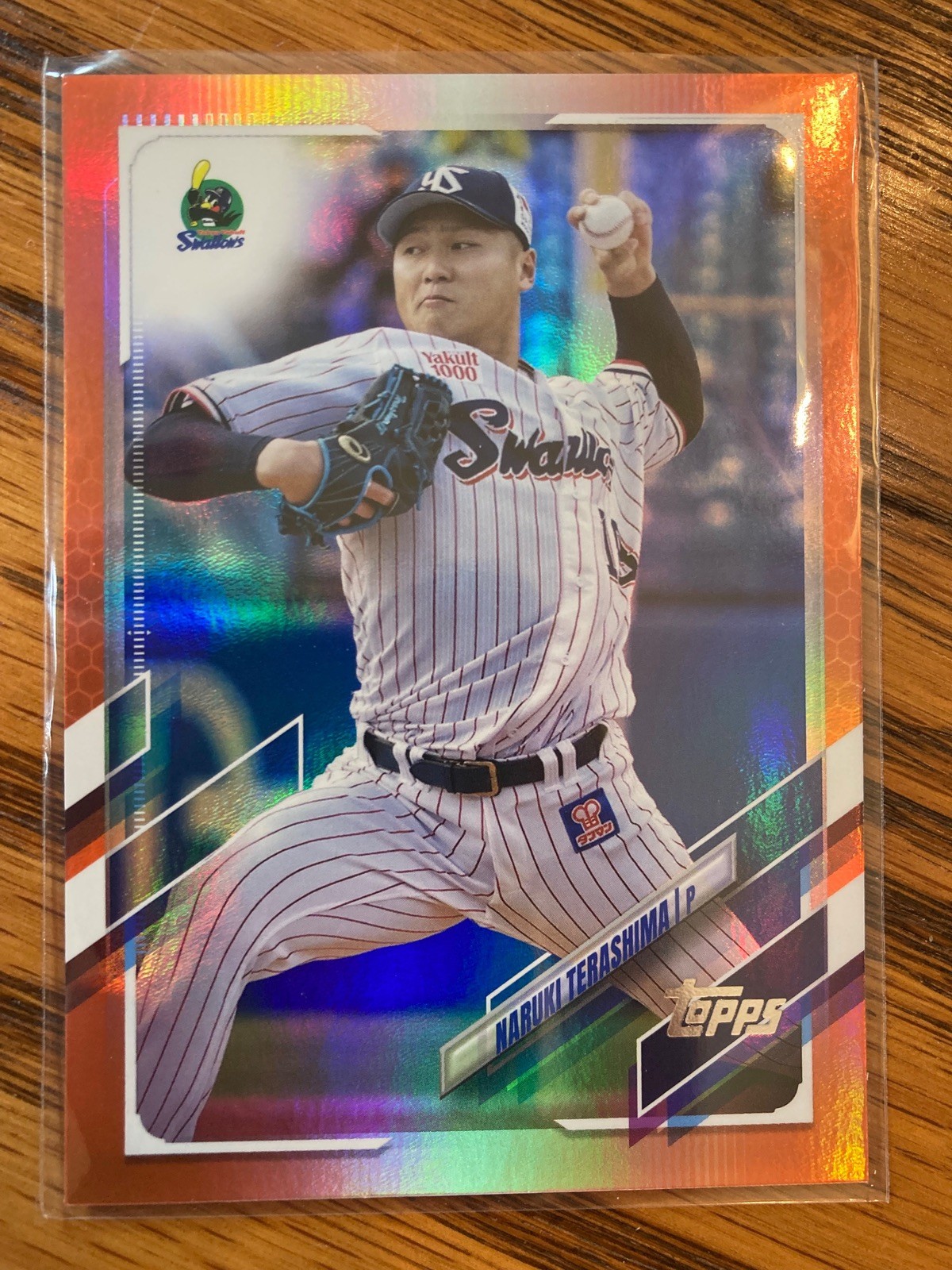 2021 Topps Japanese NPB League Orange Foil /25 Naruki Terashima Swallows 5