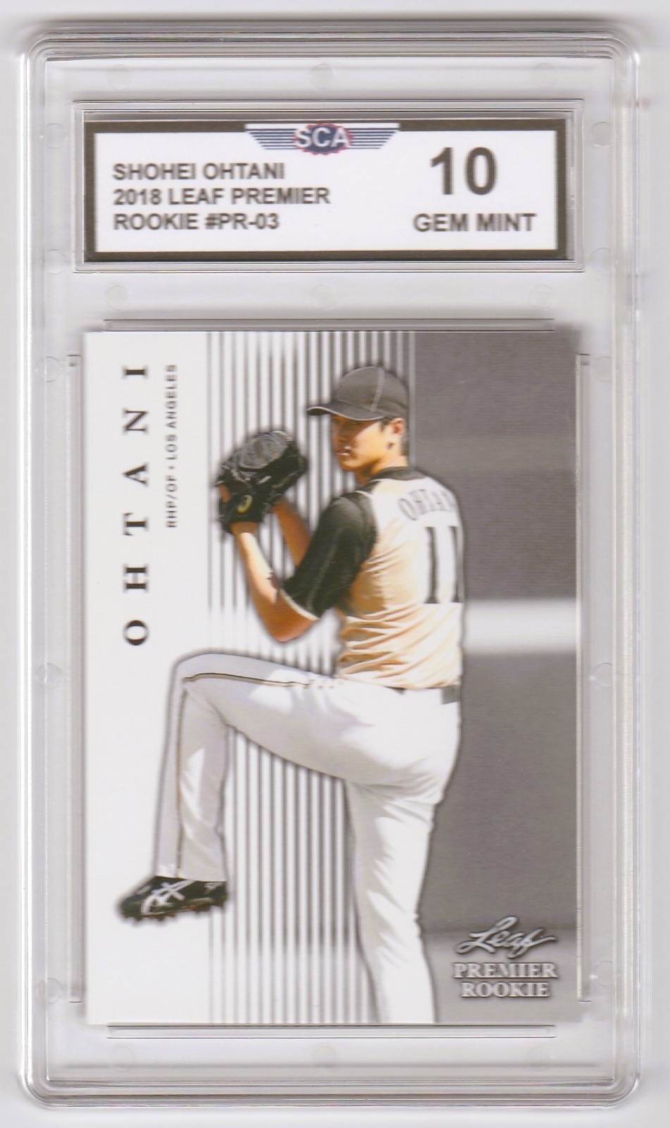 2018 LEAF PREMIER ROOKIE #PR-03 SHOHEI OHTANI BASEBALL CARD ANAHEIM ANGELS P-OF