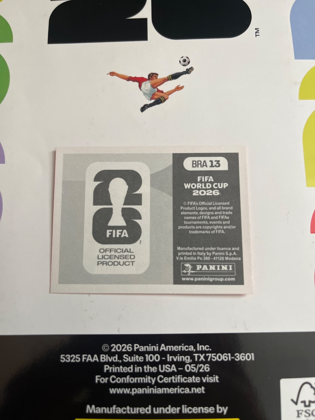 panini world cup 2026 sticker brazil National Team Red Border