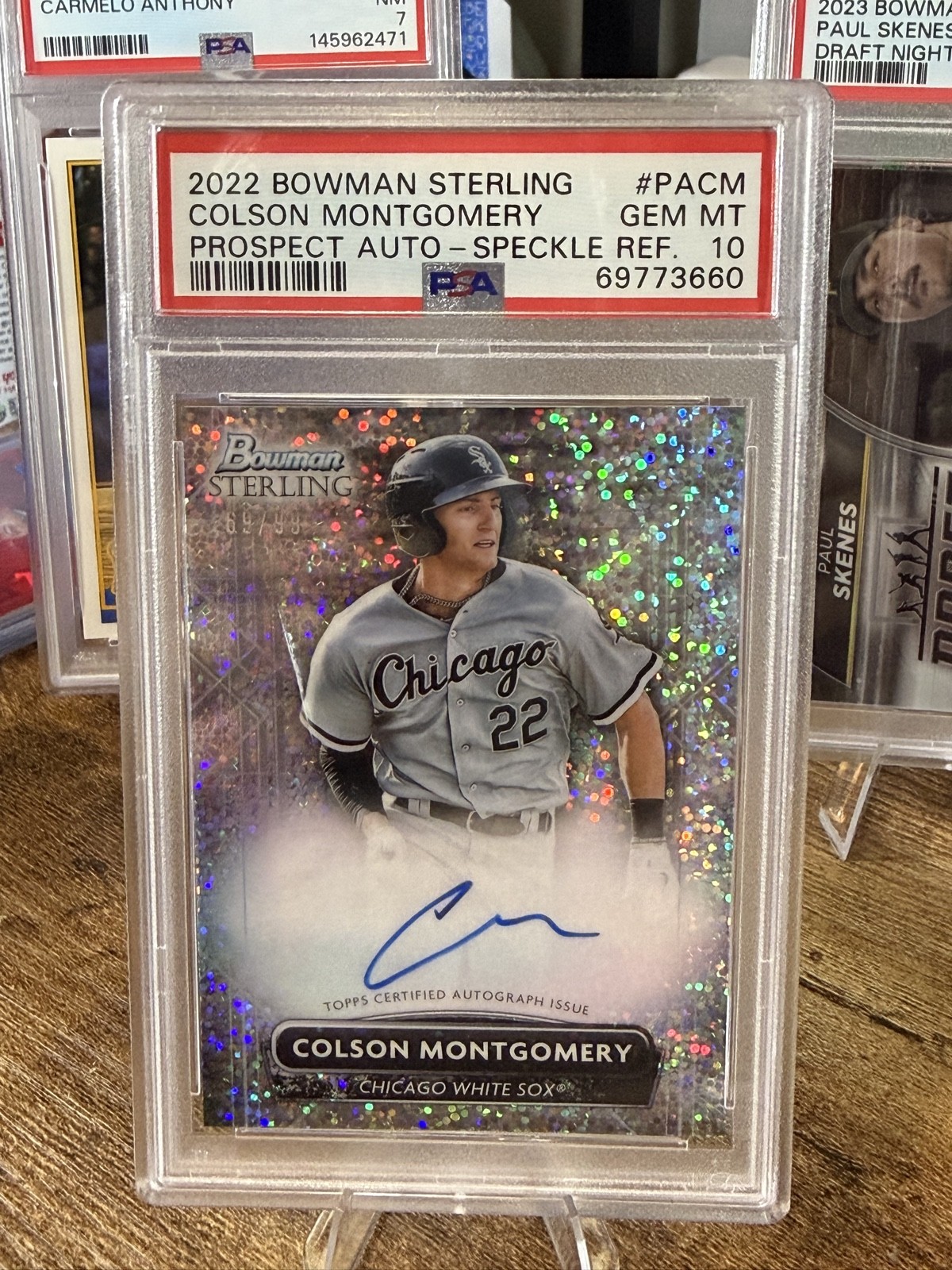 2022 Bowman Sterling – Prospect Autographs Colson Montgomery #PA-CM Speckle…