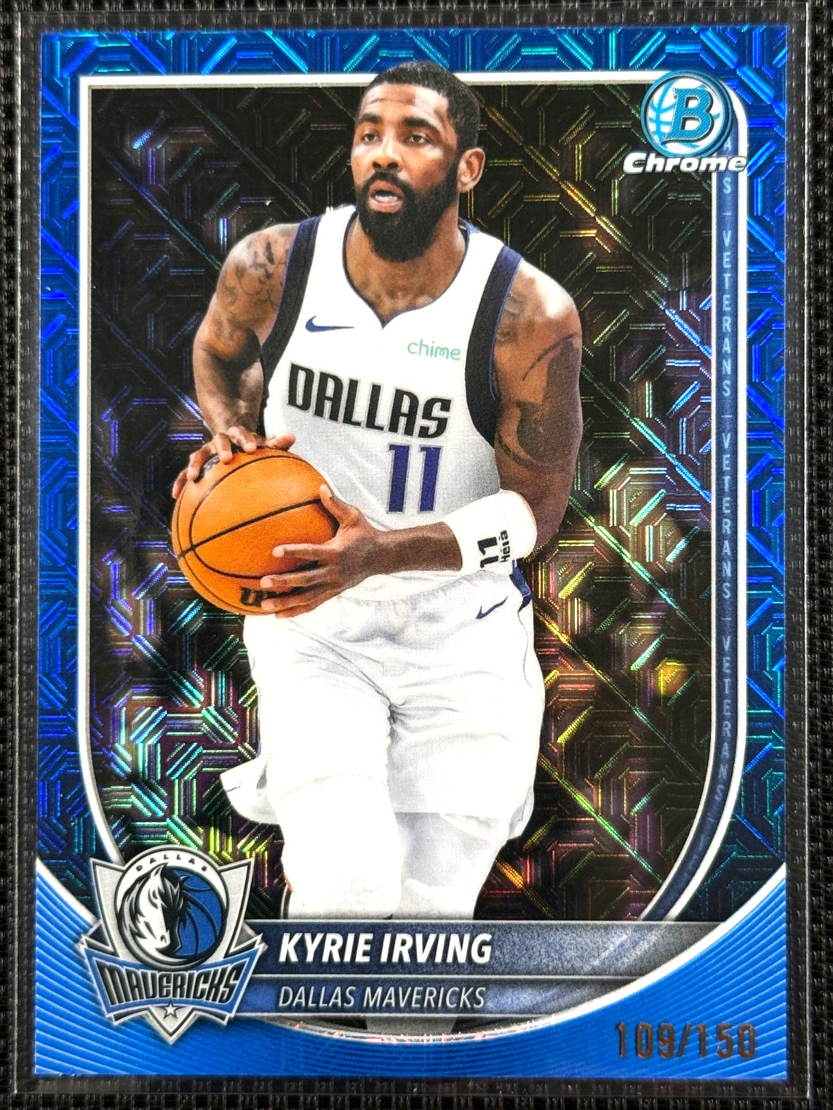 Kyrie Irving 2025 Bowman Chrome Blue Mojo Refractor /150 #BCV-130 Mavericks