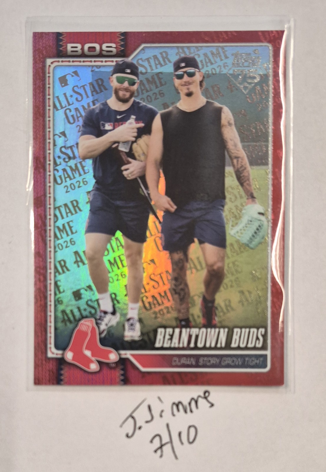 2026 Topps Beantown Buds #576 Jarren Duran Trevor Story Red Sox 1/5 SP All Star