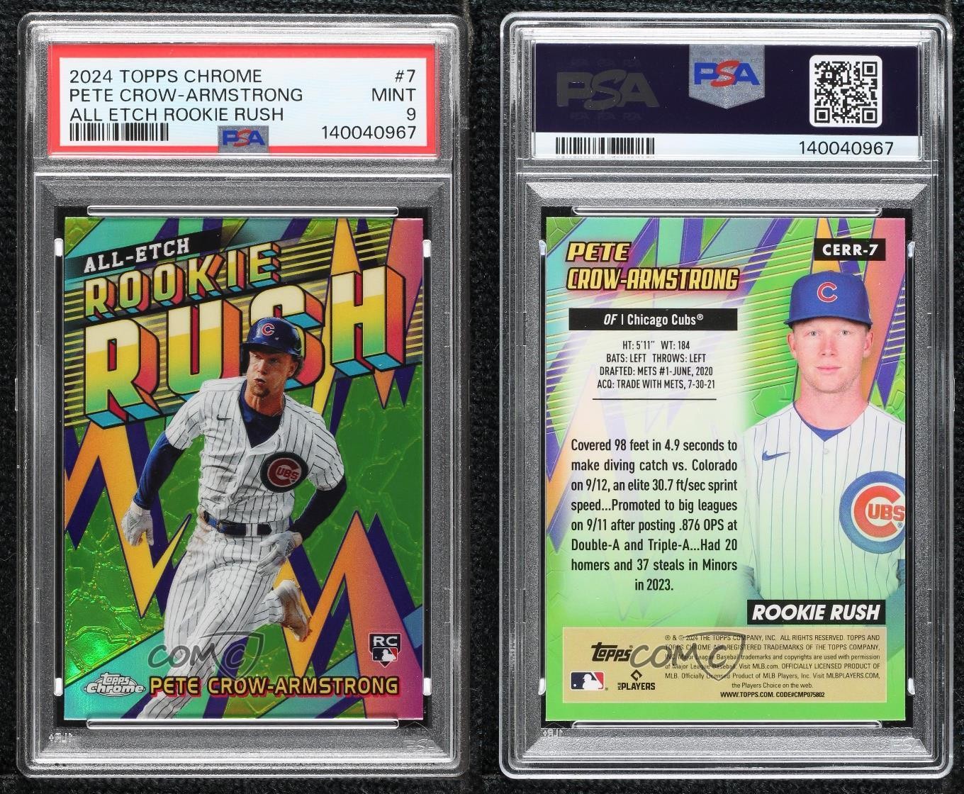 2024 Topps Chrome All-Etch Rookie Rush Pete Crow-Armstrong #CERR-7 RC 14lm