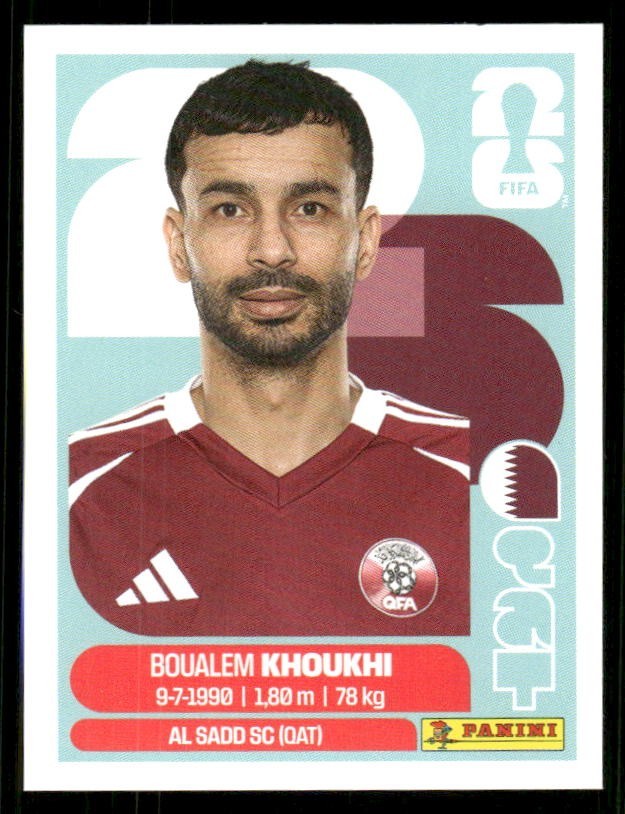 2026 USA Fifa World Cup Panini Sticker BOUALEM KHOUKHI Qatar QAT6
