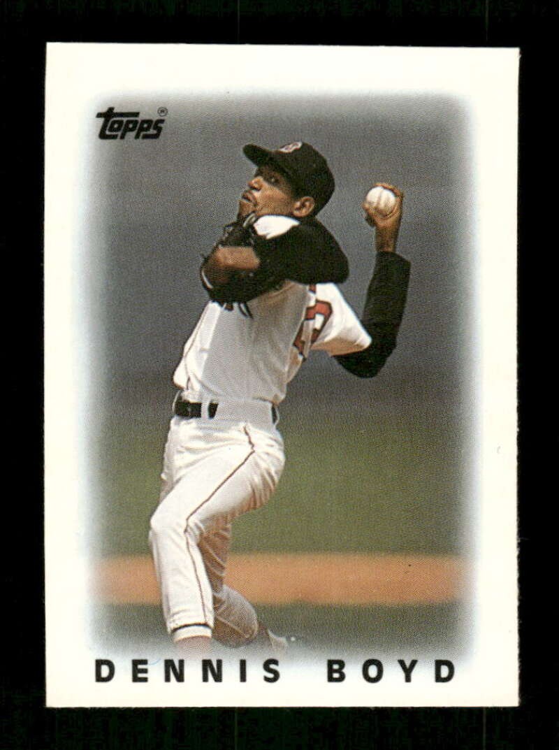 1986 Topps Mini 4 Dennis Oil Can Boyd Red Sox great 4 ttm BXCP46