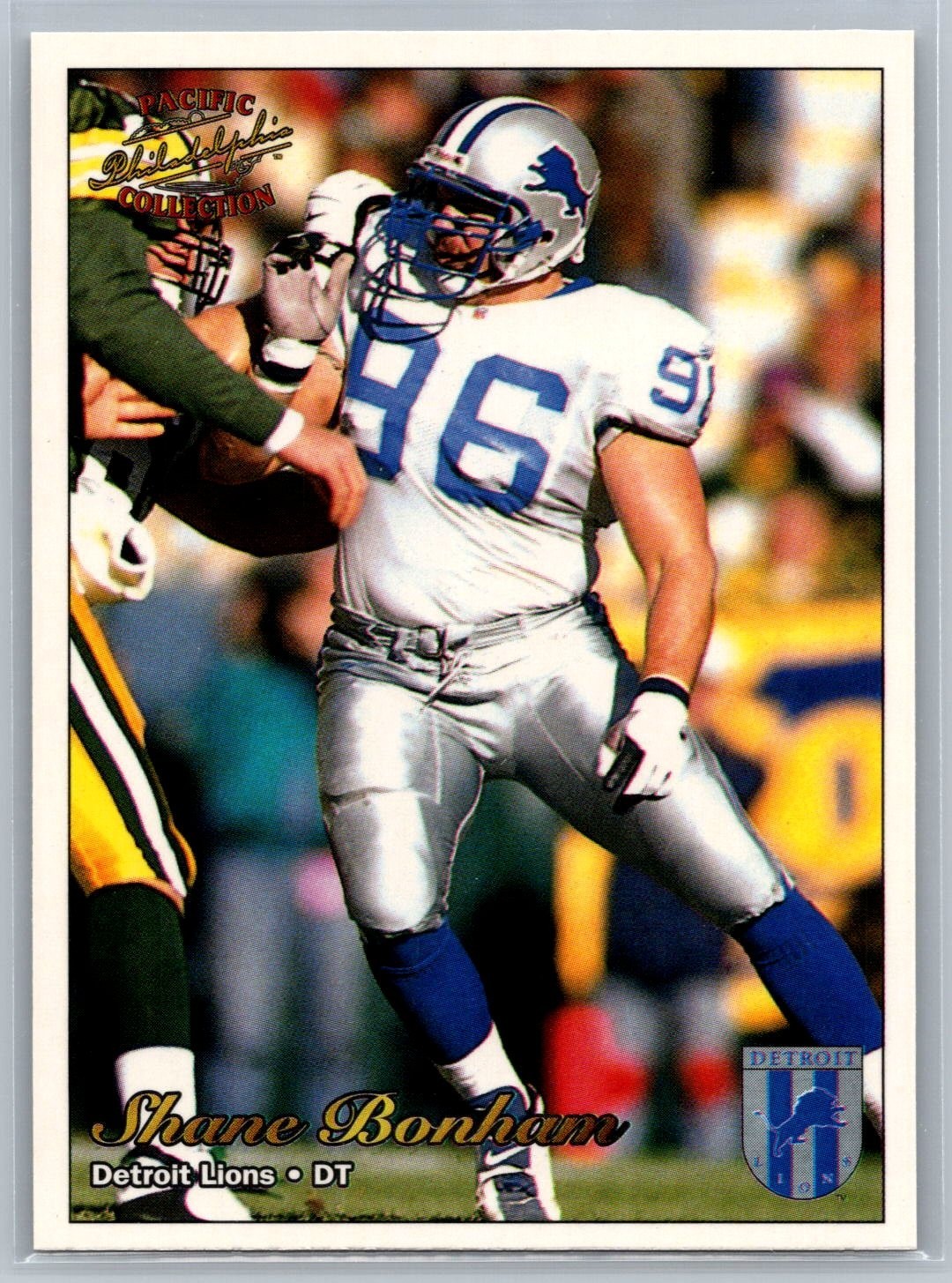 1997 PACIFIC COLLECTION CARD # 100 Shane Bonham – Detroit Lions