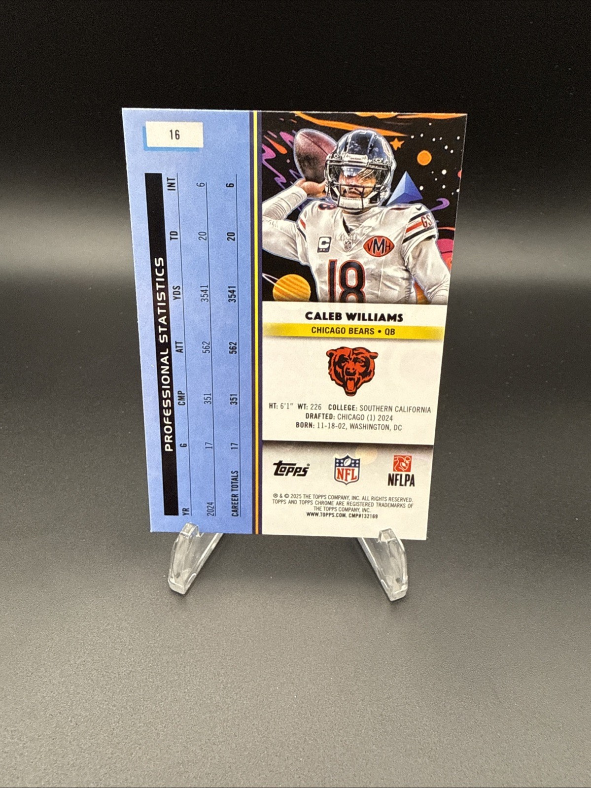 2025 Topps Chrome Cosmic Football Caleb Williams #16 🔥 Bears