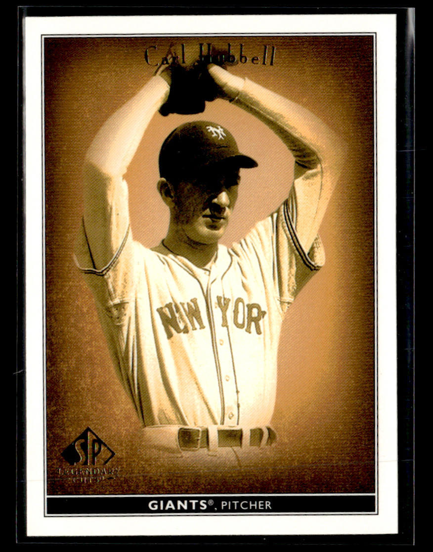 2002 SP Legendary Cuts #9 Carl Hubbell Card New York Giants