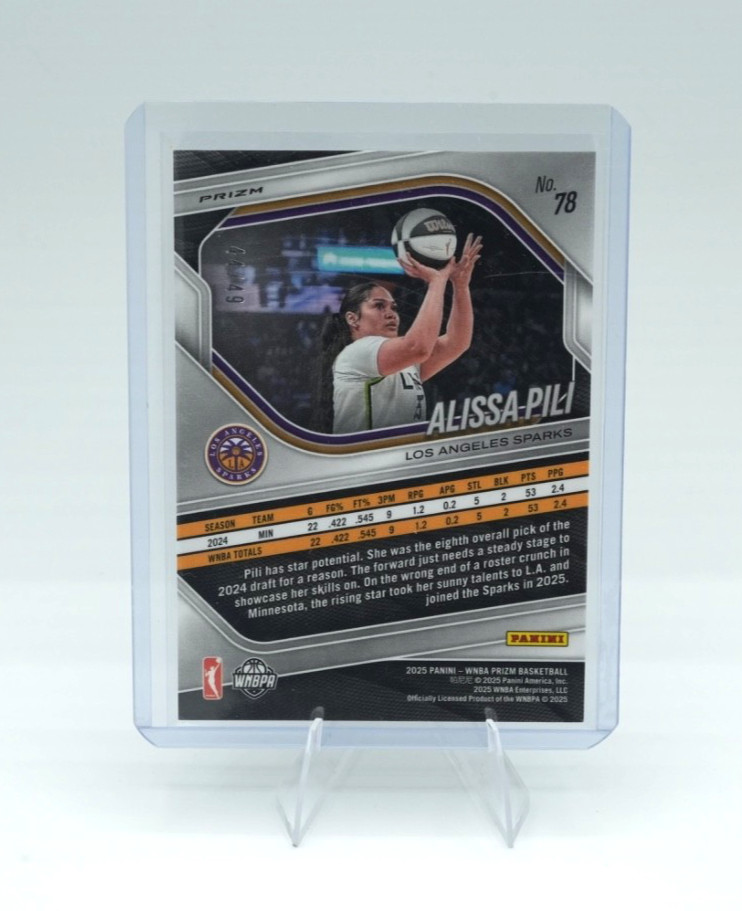 Alissa Pili 2025 Panini Prizm WNBA Teal /49 #78 Sparks