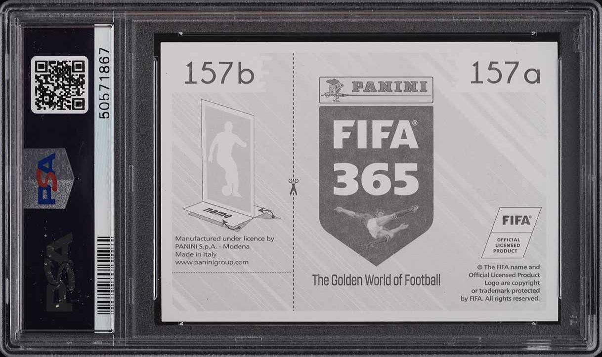 2018 Panini FIFA 365 Gray Back Kylian Mbappe ROOKIE #157 PSA 10 GEM MINT