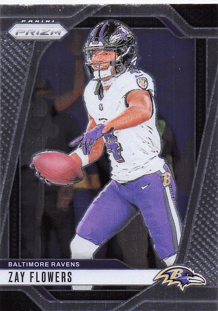 2024 Panini America, Inc. PRIZM FOOTBALL ZAY FLOWERS #21 BALTIMORE RAVENS