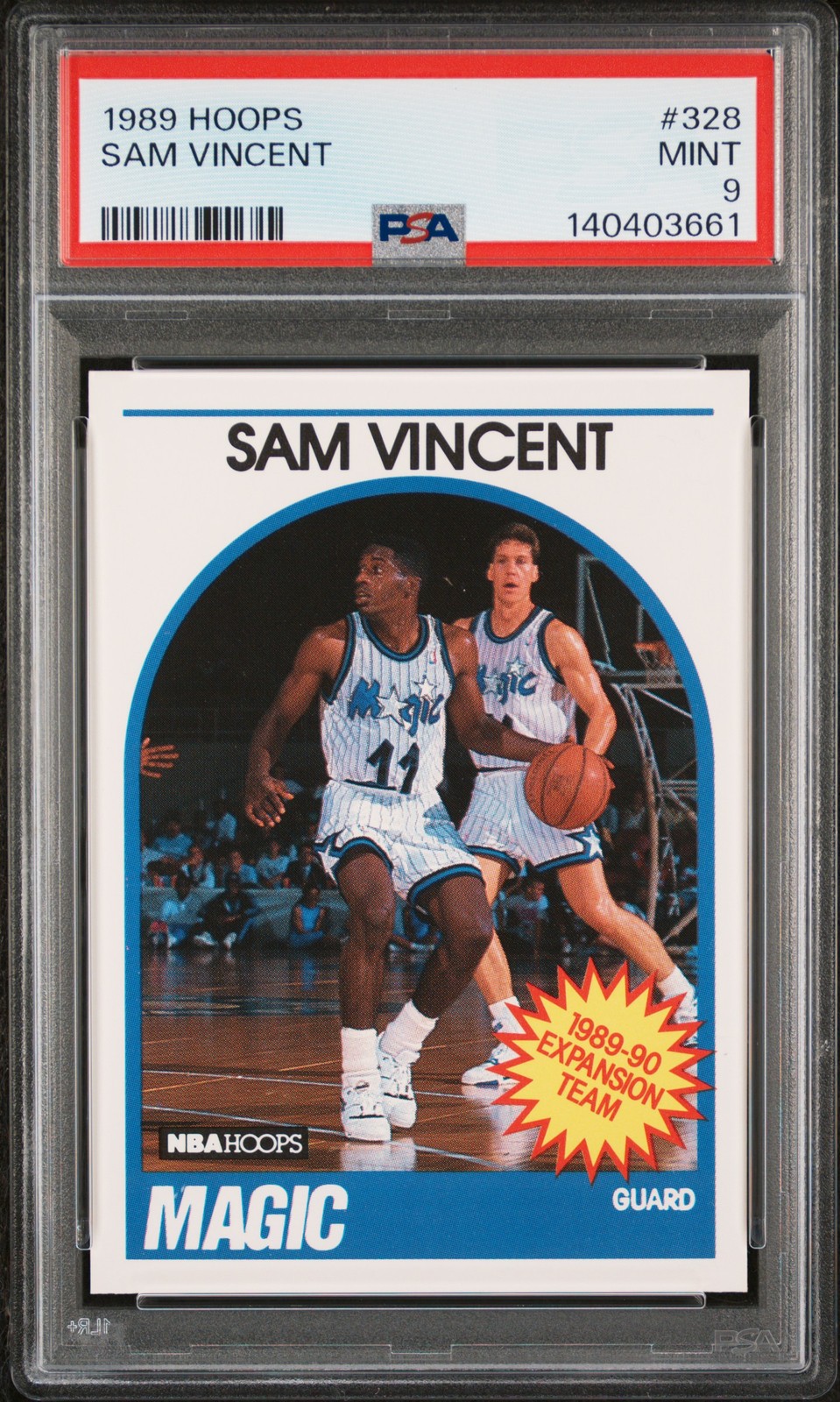 1989 HOOPS #328 SAM VINCENT PSA 9