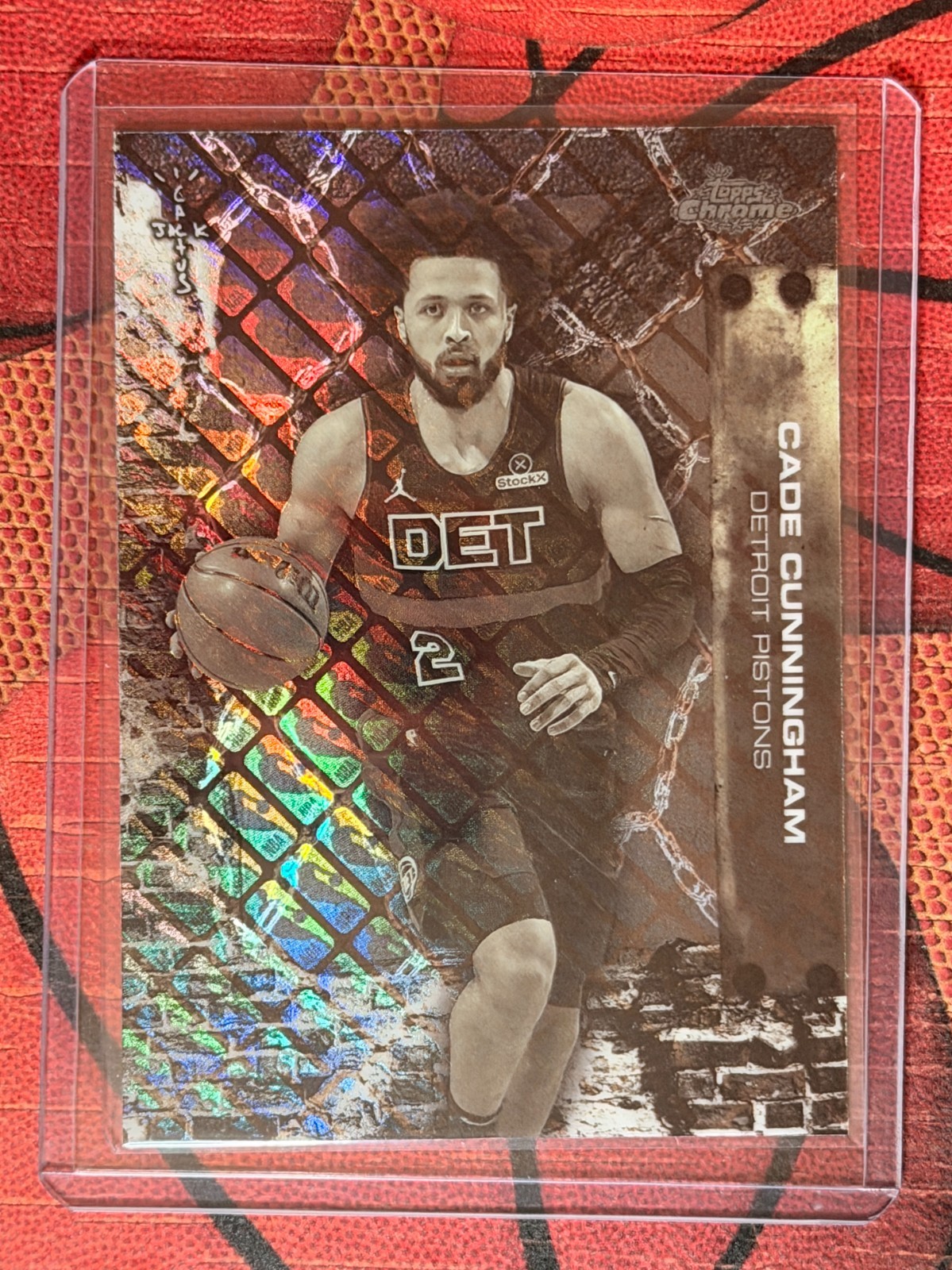 2025-26 Topps Chrome Cactus Jack CADE CUNNINGHAM Logofractor 1:20 Packs Pistons