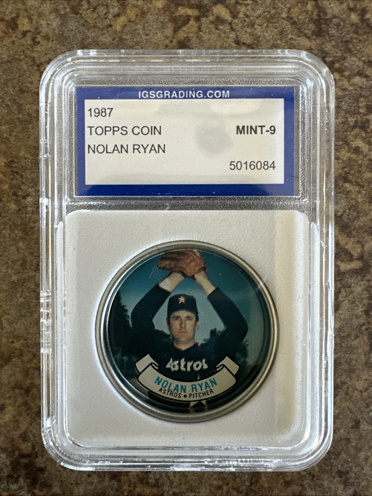 1987 Topps Coin #40 Nolan Ryan Mint 9 Astros
