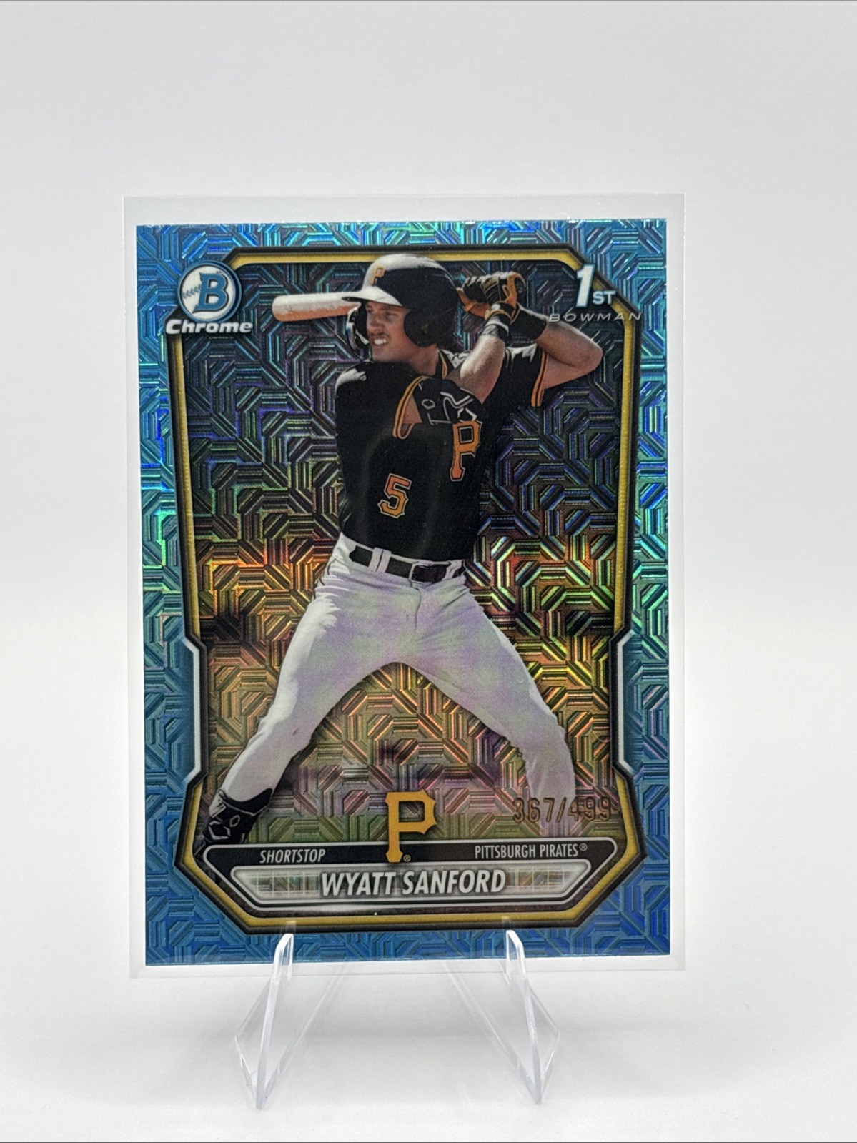 2026 Bowman Chrome Wyatt Sanford BCP-66 Sky Blue Mojo Refractor /499
