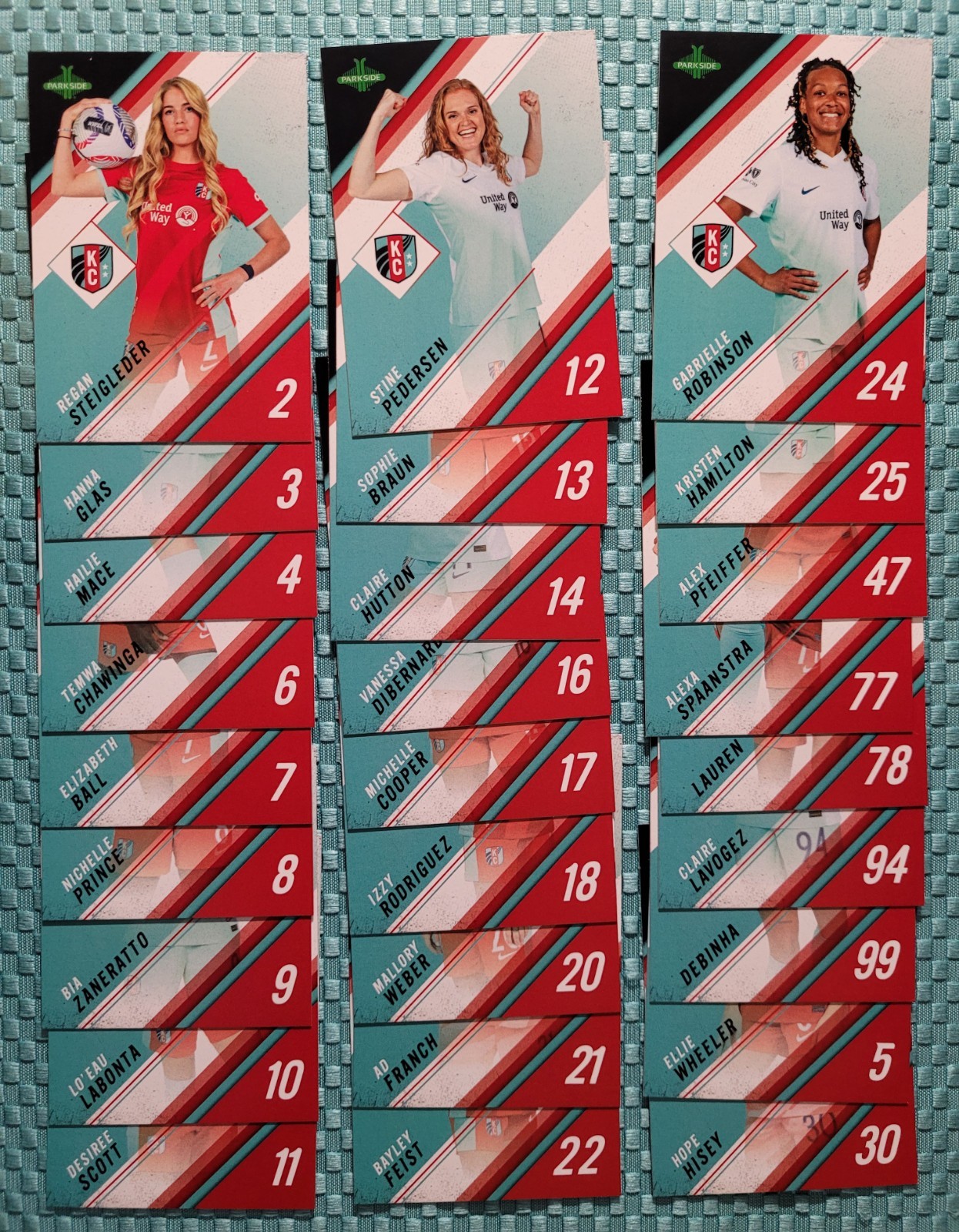2024 NWSL Parkside Kansas City Current 2024 Team Set Singles (Pick Your Card)