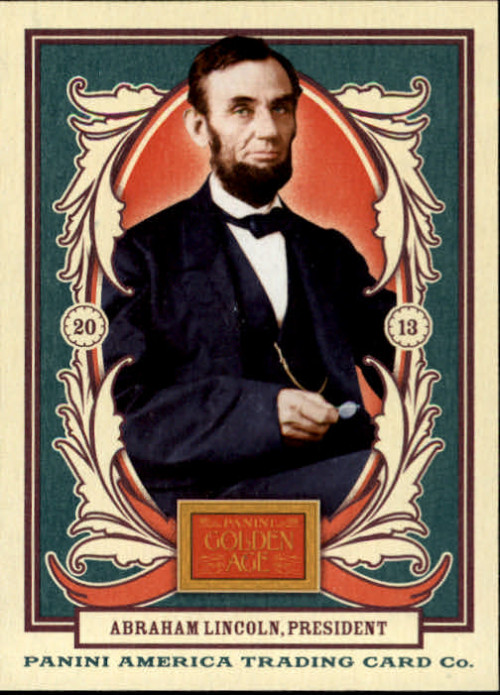 2013 Panini Golden Age Trading Card #1 Abraham Lincoln