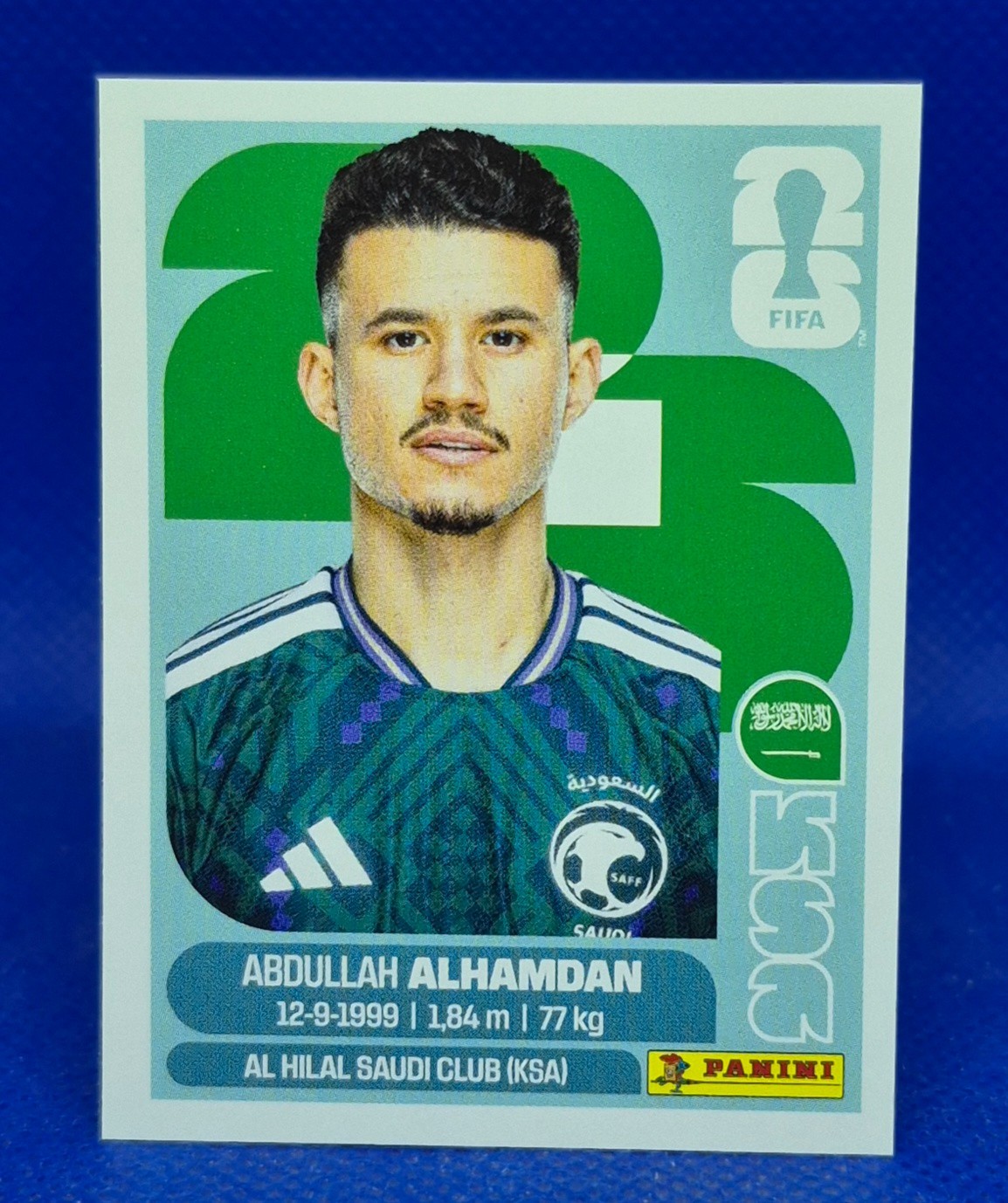 2026 Panini FIFA World Cup Sticker Abdullah Alhamdan #KSA 20 – Saudi Arabia