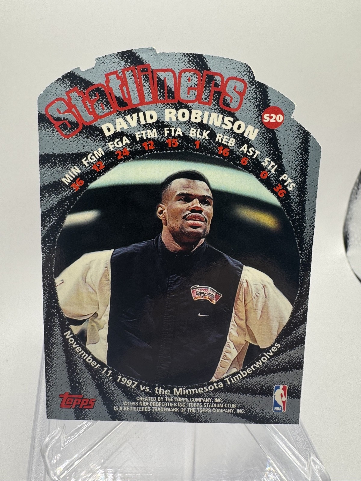 1998-99 Topps Stadium Club – Statliners David Robinson #S20