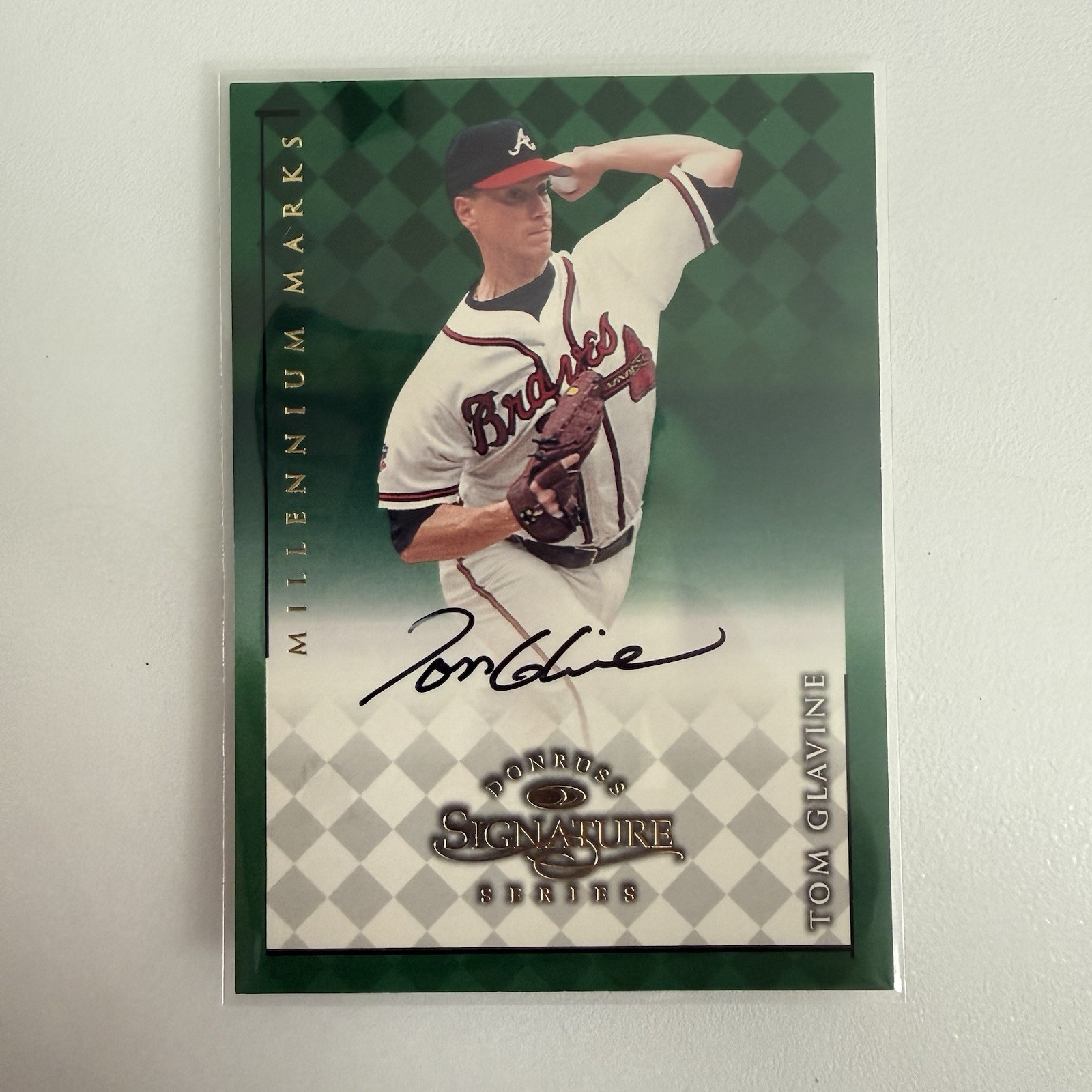 1998 Donruss Signature Series Millennium Marks Tom Glavine Auto #227 Braves HOF