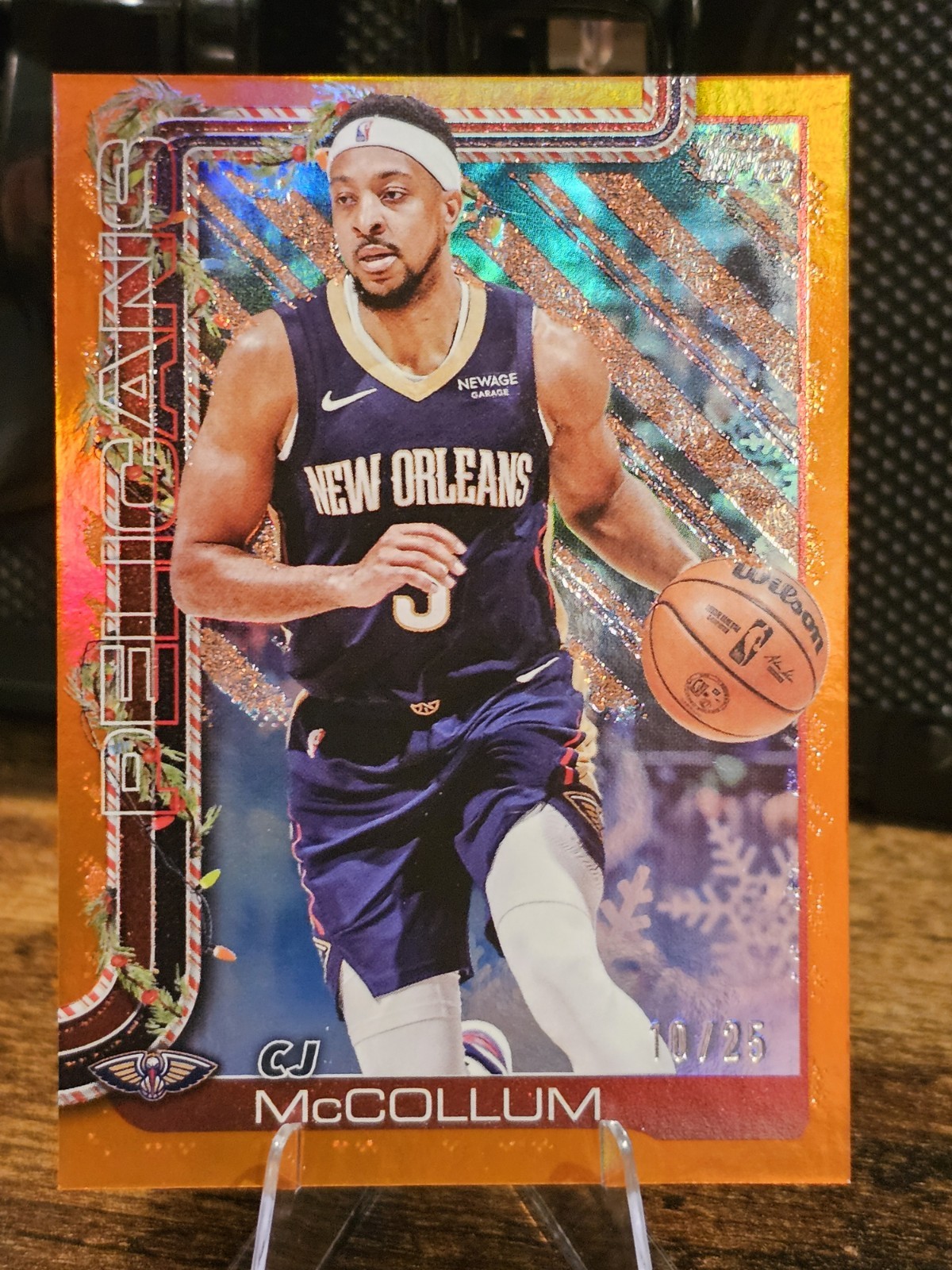 2025-26 Topps C.J. McCollum #193 Orange Holofoil /25