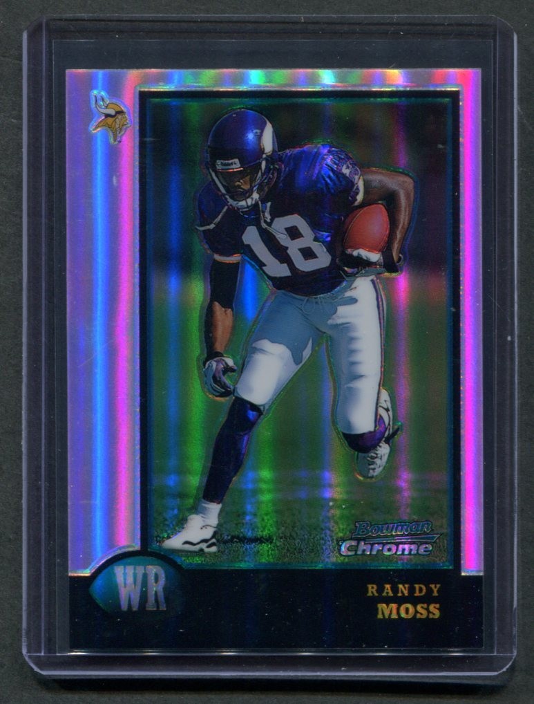 1998 Bowman Chrome Randy Moss Refractor RC #182 (VG) Surface
