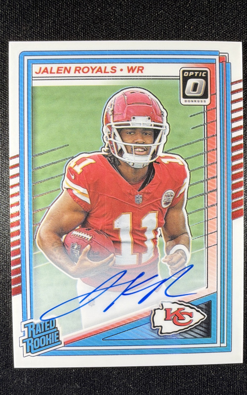 2025 Panini Donruss Optic – Rated Rookie Jalen Royals #251 Auto /350 Chiefs