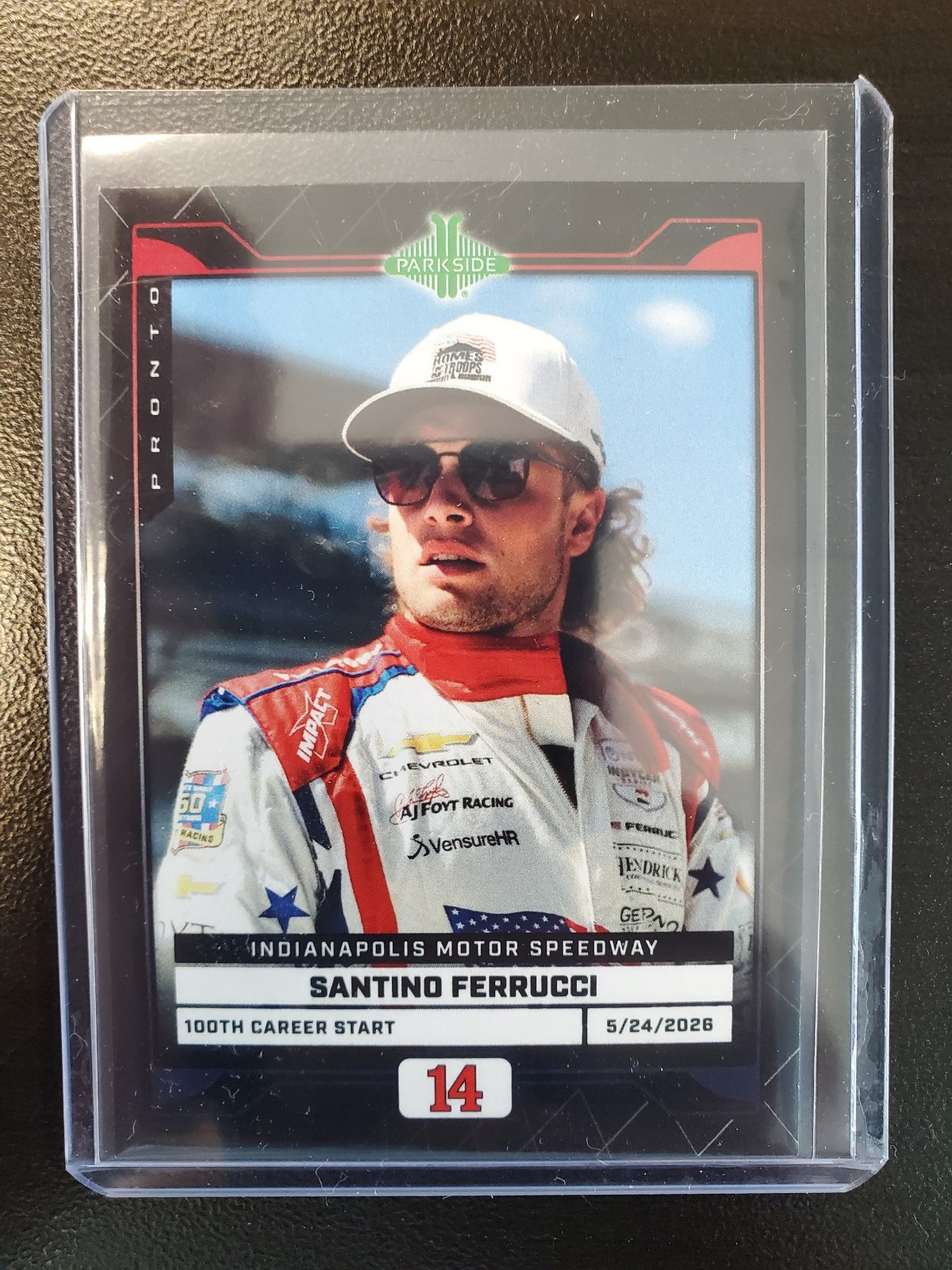 2026 Parkside INDY CAR Pronto – SANTINO FERRUCCI, 4/10 BLACK Pronto Card #46