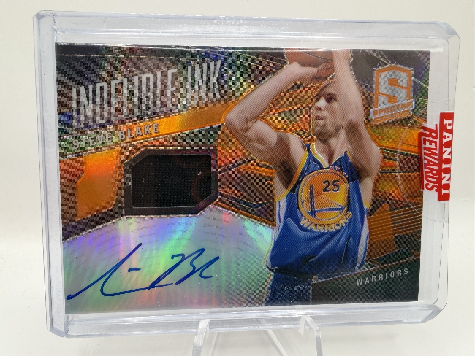 2013-14 Panini Spectra – Indelible Ink Jerseys Steve Blake #8 Orange /60